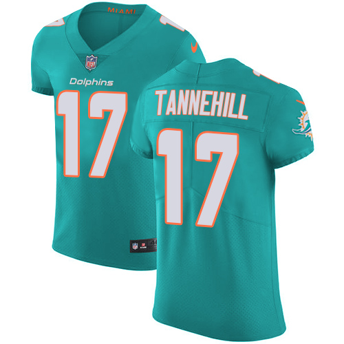 Nike Dolphins #17 Ryan Tannehill Aqua Green Team Color Men's Stitched NFL Vapor Untouchable Elite Jersey